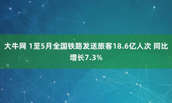 大牛网 1至5月全国铁路发送旅客18.6亿人次 同比增长7.3%