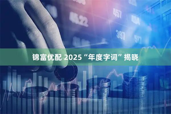 锦富优配 2025“年度字词”揭晓